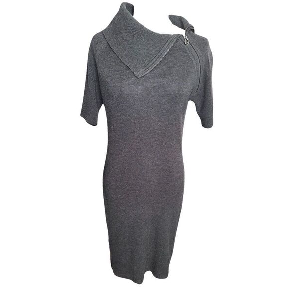Calvin Klein Short Sleeve Sweater Dress w/ Zipper Accent Size Medium - Picture 1 of 6